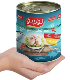 [Tuna-2002] تونه توليدو (قطع) حلو 120 غ × 16 شرنك × 48 قطعة